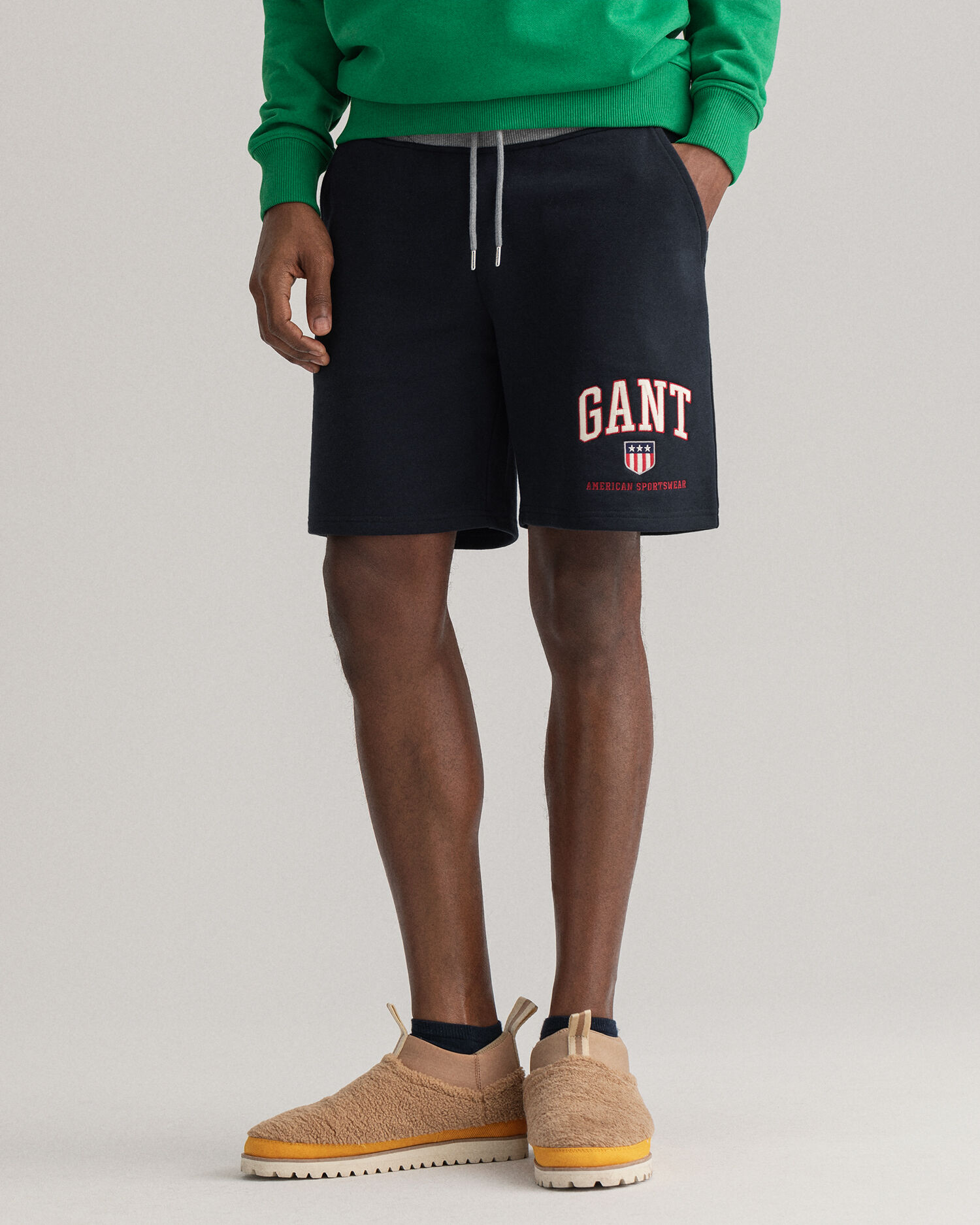 Fleece-cotton bermuda GANT pour homme en coloris Neutre Homme Vêtements Shorts Bermudas 