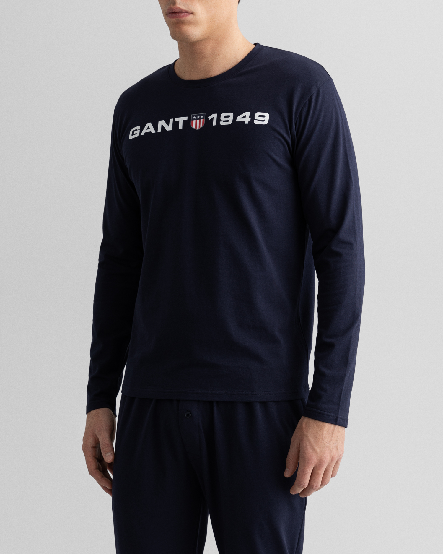 GANT Men T-shirt à manches longues Retro Shield (L) Bleu